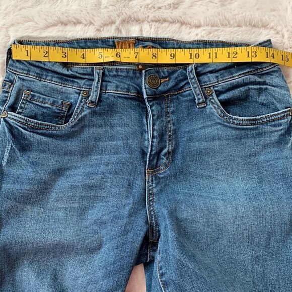 Kut from the Kloth High Rise Distressed Skinny Crop Jeans Size 8 - Picture 10 of 12